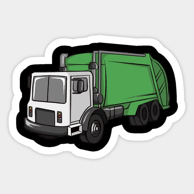 Garbage Truck Sticker by fromherotozero